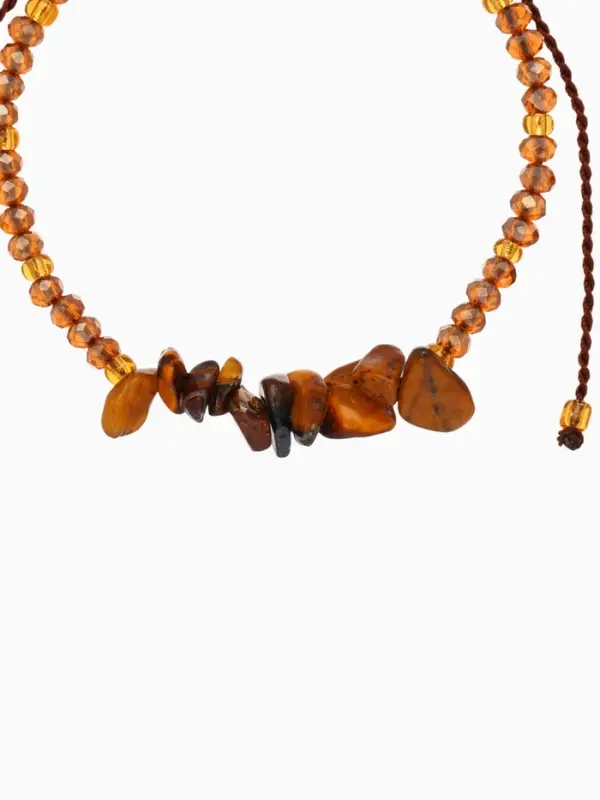 Браслет, длина 16 см, цв. коричневый