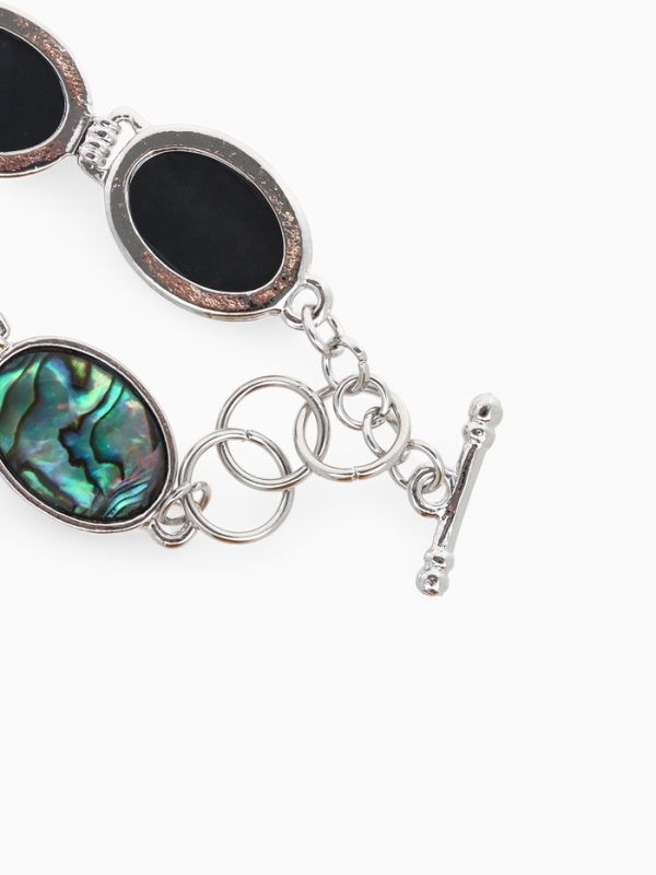 Браслет &laquo;Галиотис&raquo; овал, цвет белый, в серебре