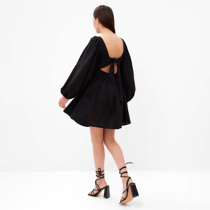 Платье женское с бантом MIST Summer time, черный, р. 46 Платье женское с бантом MIST Summer time, черный, р. 46