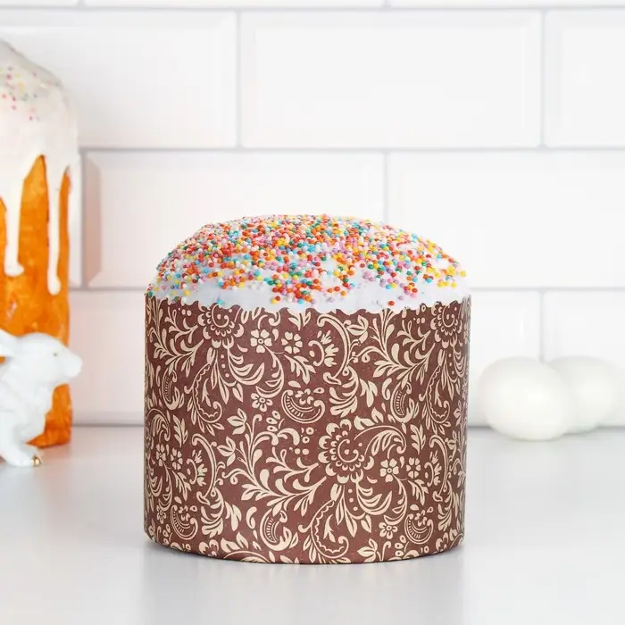 Форма бумажная для кулича &laquo;Флора&raquo;, 134&times;100 мм