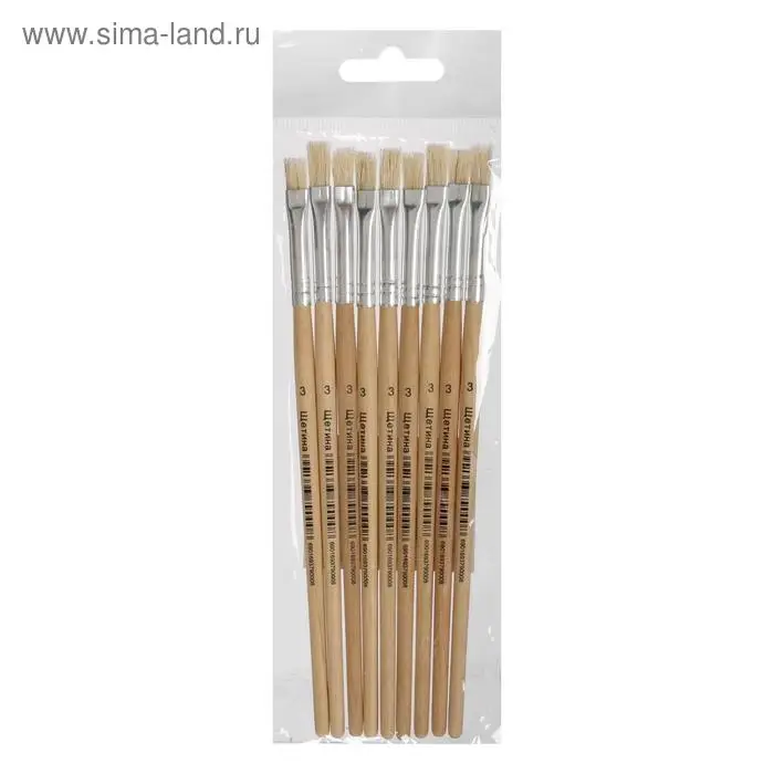 Кисть щетина № 3, плоская