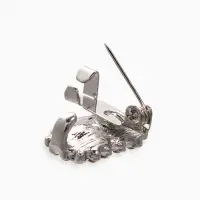 Зажим для кардигана "Ажур", астра, цвет белый в серебре