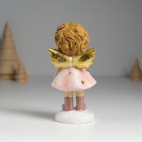 Сувенир полистоун "Ангелочек в розовом платье и белом фартуке" МИКС 6,5х5х12,5 см