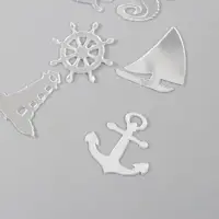 Декоративные элементы для творчества &laquo;Арт Узор. Морская тематика&raquo;, набор 6 шт., пластик зеркальный