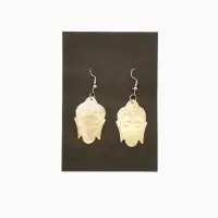 Серьги "Будда" ракушка 5,5х2 см