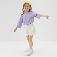 Шорты детские MINAKU: Cotton Collection цвет белый, рост 104