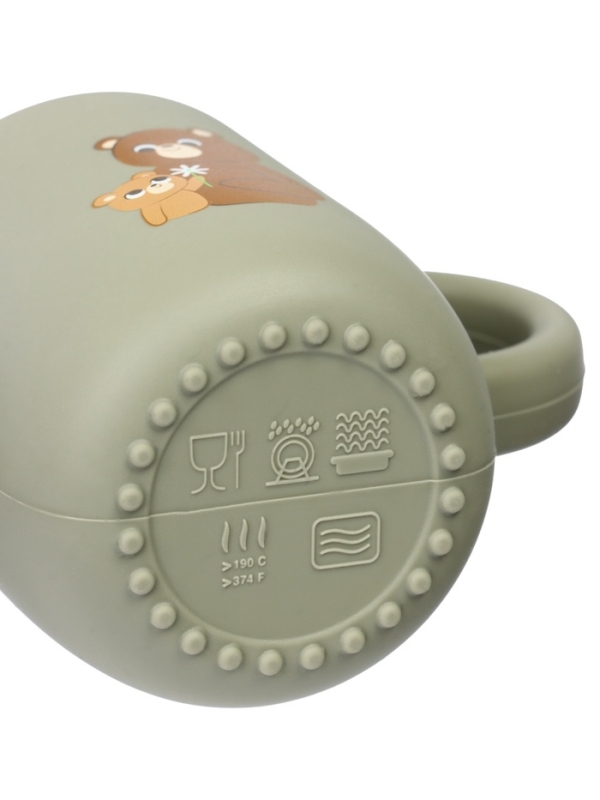 Крошка я, силиконовый поильник, серия мишка, серый SL-07273