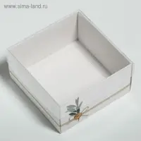 Коробка для кондитерских изделий с PVC крышкой &laquo;Эко&raquo;, 11.5 х 11.5 х 6 см