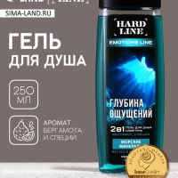 Гель для душа и шампунь 2 в 1 «Морские минералы», 250 мл, аромат бергамот и специи, HARD LINE Гель для душа и шампунь 2 в 1 «Морские минералы», 250 мл, аромат бергамот и специи, HARD LINE