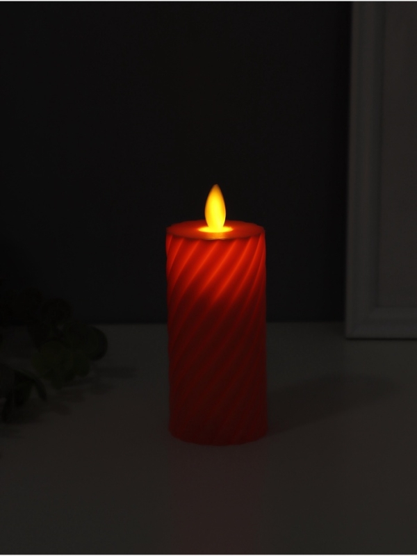 Ночник свеча Ночник свеча "Свидание" LED 3xAG13 оранжевый 5х5х11см