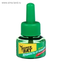 Дополнительный флакон-жидкость от комаров "SuperBAT ", без запаха, 45 ночей, 30 мл