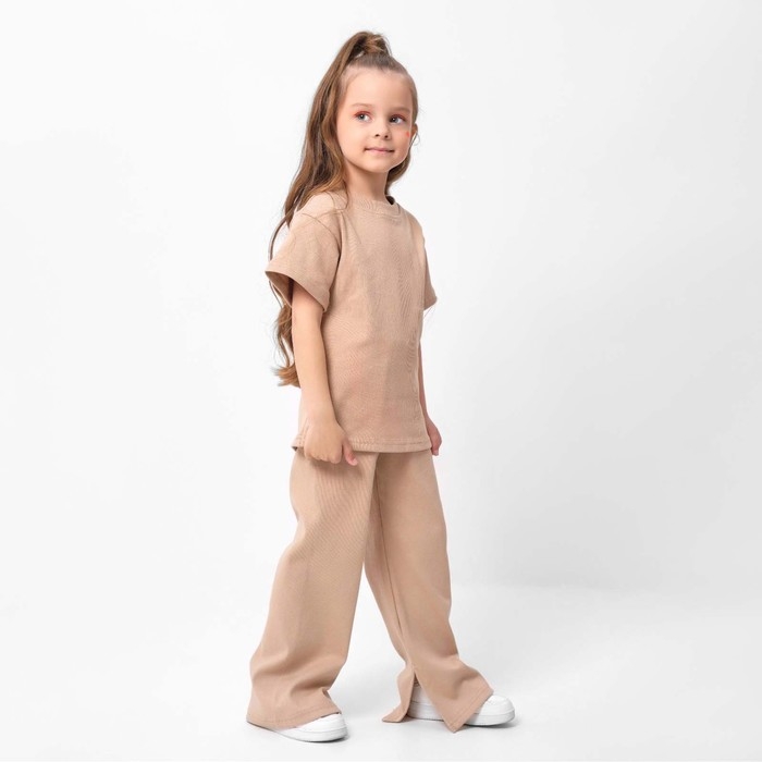 Костюм детский (футболка, брюки) KAFTAN р. 38 (146-152 см), бежевый