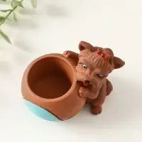 Подставка для мелочей &laquo;Собака с мячом&raquo; мультиколор, 8&times;10&times;6 см, гипс