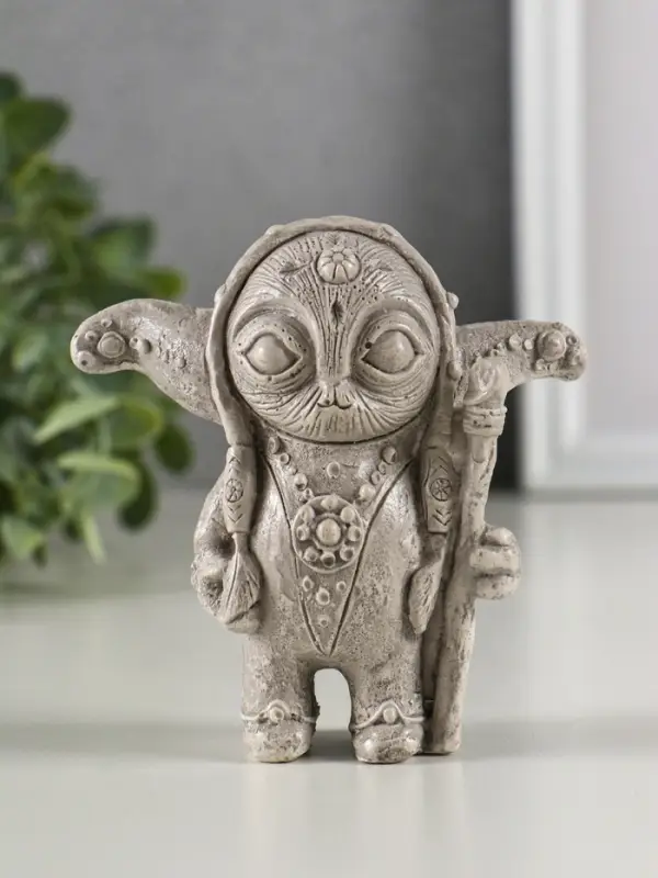 Фигура гипс "Шаман" высота 10 см, под камень