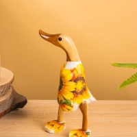 Сувенир &laquo;Утка в цветах&raquo;, 13&times;10&times;23 см, дерево