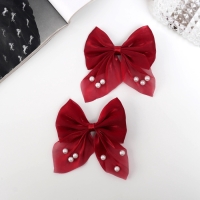 Зажим для волос "Марта" (набор 2 шт) грация, 7,5 см, красный Зажим для волос "Марта" (набор 2 шт) грация, 7,5 см, красный