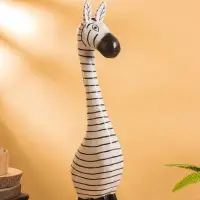 Сувенир "Зебра" дерево 13х7х50 см, цв. чёрно-белый