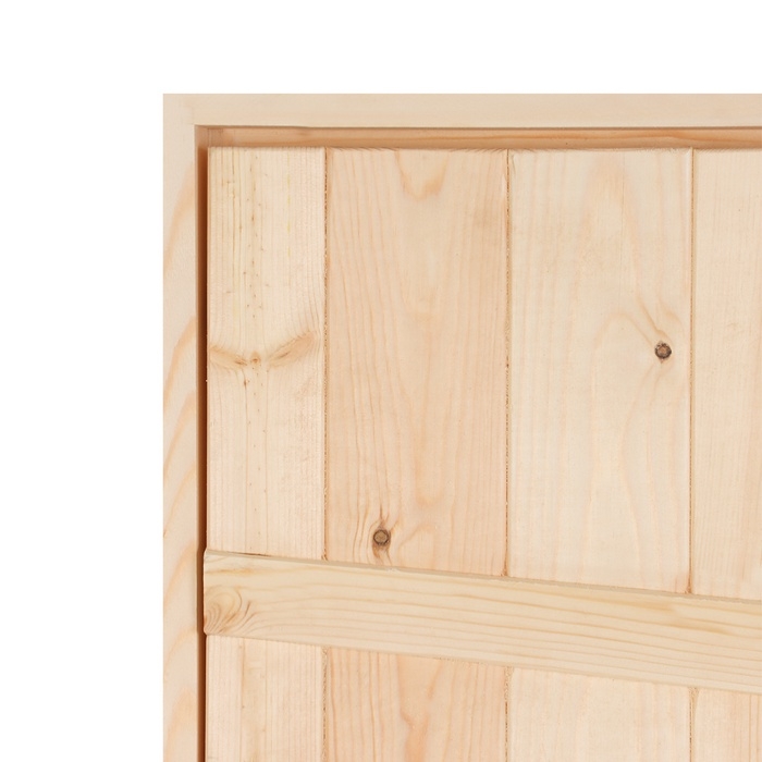 Дверной блок для бани, 170&times;70см, из сосны, на клиньях, массив