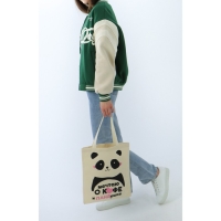 Шопер детский для девочки Панда без молнии, без подкладки, цвет бежевый Шопер детский для девочки Панда без молнии, без подкладки, цвет бежевый