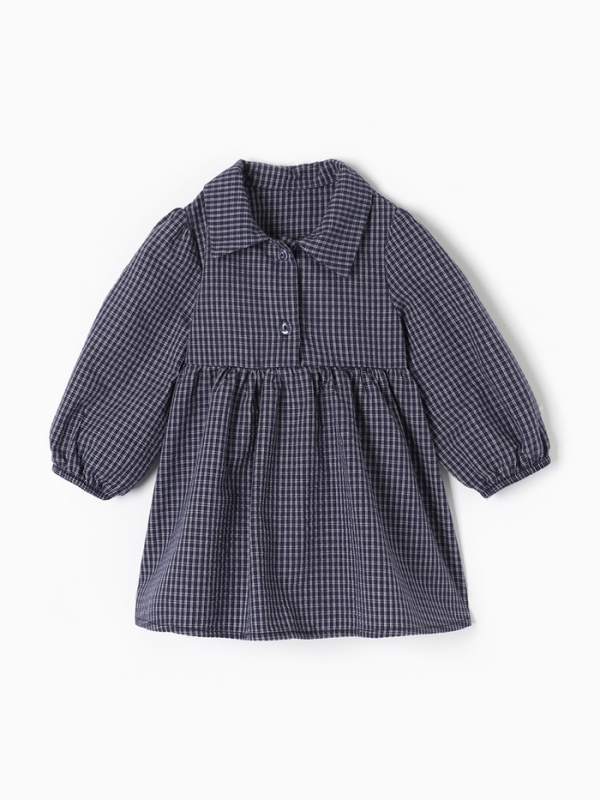 Платье Крошка Я Платье Крошка Я "Клетка", рост 74-80, синий