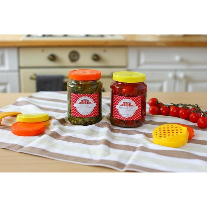 Крышки хозяйственные «Хозяюшкa», 10 шт + сливнaя крышкa, цвет МИКС Крышки хозяйственные «Хозяюшкa», 10 шт + сливнaя крышкa, цвет МИКС