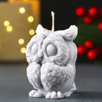 Свеча новогодняя "Филюшка" 50х65 мм, серый