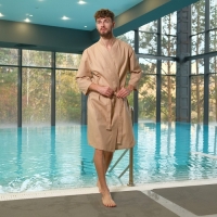 Халат вафельный мужской «Экономь и Я» размер 54-56 Халат вафельный мужской «Экономь и Я» размер 54-56