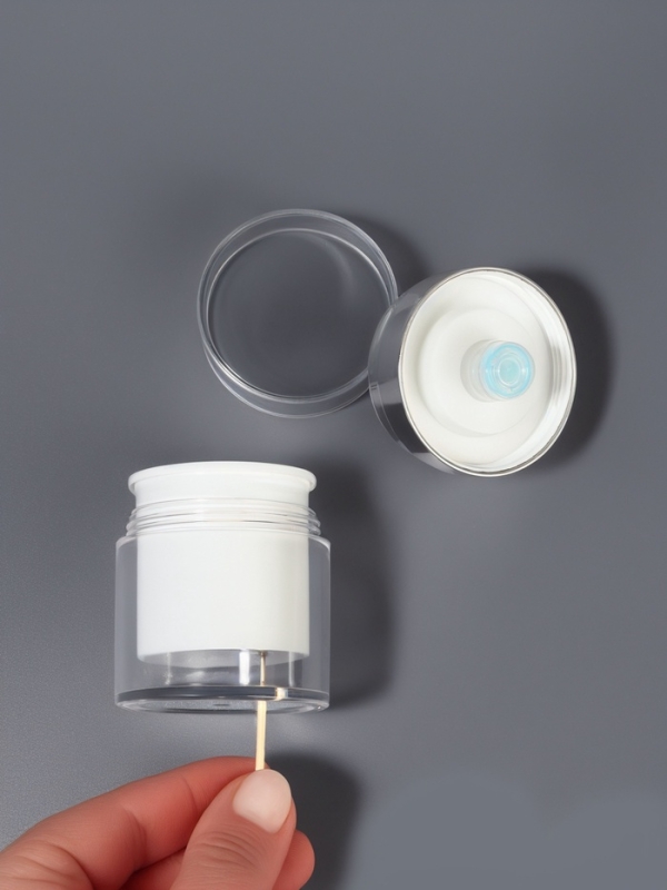 Бутылочка д/хранения с дозатором 30мл d5,5*7,2см бел/серебр накл ОТ