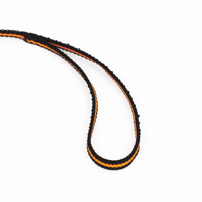 Поводок амортизирующий, 1,2-1,6 м х 1 см, чёрно-оранжевый