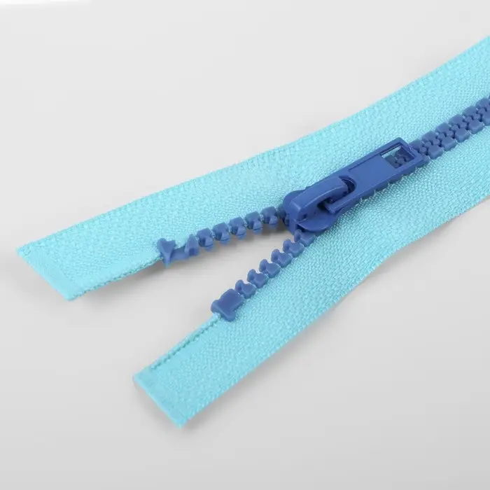 Молния &laquo;Трактор&raquo;, №5, разъёмная, замок автомат, 80 см, голубая