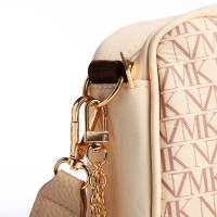 Сумка женская молодёжная текстильная NK, 19х14х6 см, бежевый цвет