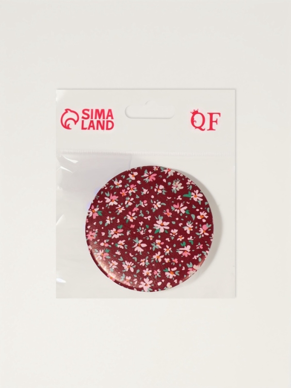 Зеркало складное &laquo;Цветочная поляна&raquo;, d = 7,5 см, с увеличением, цвет МИКС