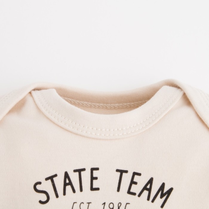 Боди с длинным рукавом Крошка Я "NY", рост 80-86 см, цвет бежевый