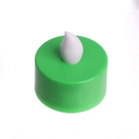 Светодиодные свечи, ночники LED RISALUX &laquo;Граффити&raquo; набор 4 шт., зелёные, RGB, 3.5&times;3.5&times;4 см