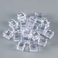 Декор пластик "Льдинка" (набор 20 шт, 330 гр) 27 мм, прозрачный