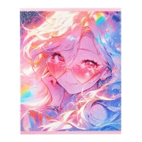 Комплект тетрадей из 5 штук 48 листов в клетку Calligrata TOP "В розовых очках", обложка мелованный картон, голографическая ламинация, блок офсет