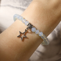 Браслет с подвеской МИКС шар №6 &laquo;Лунный камень&raquo; матовый