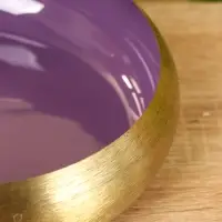 Подсвечник золотой с фиолетовым покрытием, 18&times;18&times;5 см