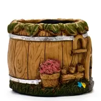 Кашпо "Домик рельеф" 10 х 10 х 8 см