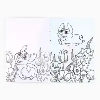 Блокнот раскраска А5, 8 страниц &laquo;Корги. 8 марта&raquo;