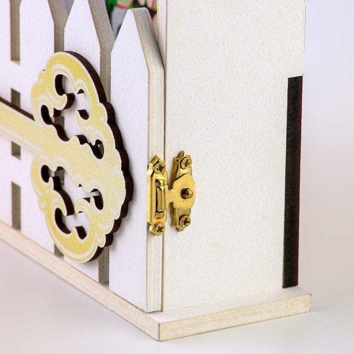 Ключница настенная &laquo;Home&raquo;, цветы, 22,5 х 30,5 х 5,7 см.