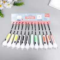 Фонарик брелок для ключей на кольце на подвеске &laquo;Яркая вставка&raquo;, 9.8&times;3&times;3 см, МИКС