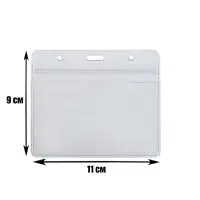 Бейдж горизонтальный Calligrata 108&times;76 мм, внешний размер 95&times;115 мм, 350 мкр, с зип защёлкой