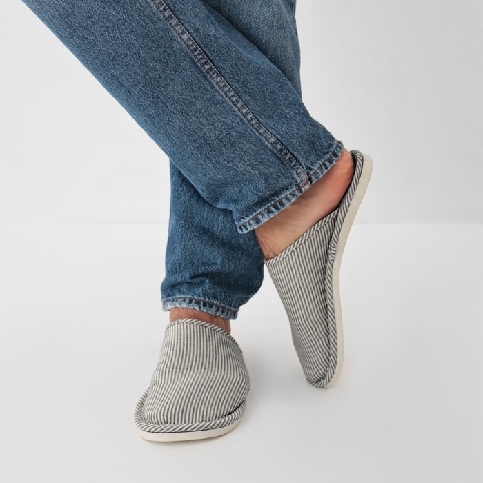 Тапочки мужские, размер 42-43, цвет серый Тапочки мужские, размер 42-43, цвет серый