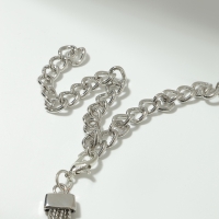 Колье &laquo;Цветок&raquo; распустившийся, цвет серебро, 40 см