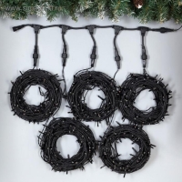 Гирлянда &laquo;Клип-лайт&raquo; 5 нитей по 20 м, IP44, УМС, тёмная нить, 665 LED, свечение мульти, 24 В