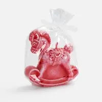 Свеча фигурная &laquo;Лошадка-качалка&raquo;, красная