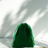 Набор мешочков бархатных 50 шт., 7*9 см (+ - 1 см), цвет зелёный (9901888)