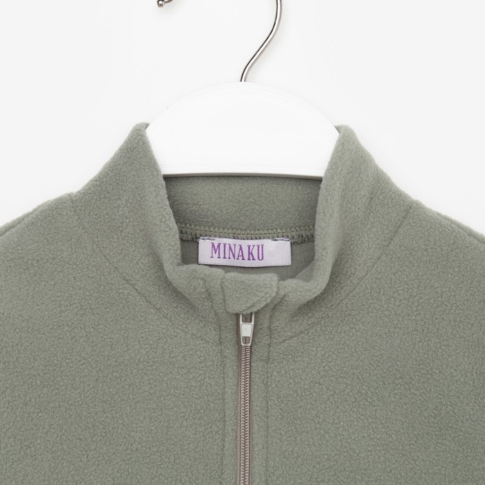 Джемпер флисовый детский MINAKU цвет оливковый, размер 134