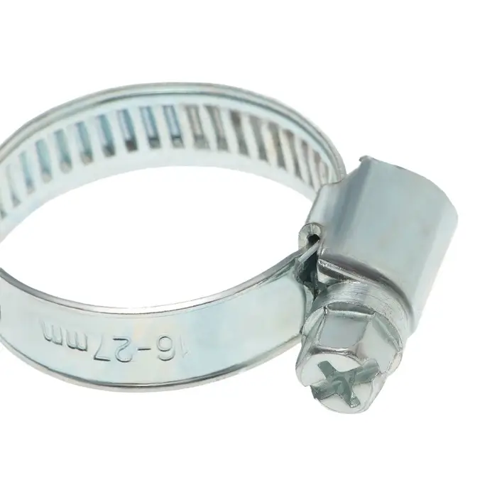 Хомут червячный ZEIN engr, несквозная просечка, диаметр 16-27 мм, ширина 9 мм, оцинкованный